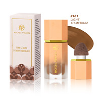 Haute qualité 3 couleurs tridimensionnel approfondissement du visage Contour maquillage fond de teint liquide longue durée