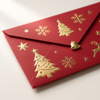Porte-cartes de vœux festifs et enveloppes de Noël pour les détaillants recherchant des présentoirs d'emballages saisonniers