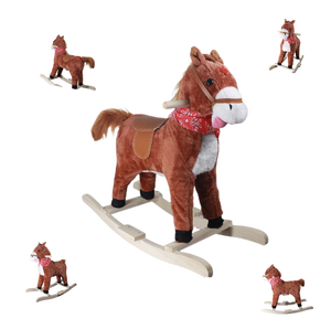 Vendita calda per bambini <span class=keywords><strong>giocattolo</strong></span> <span class=keywords><strong>giocattolo</strong></span> che gioca a dondolo a <span class=keywords><strong>cavallo</strong></span> con Base in legno materiale peluche per bambini - Product Image 5
