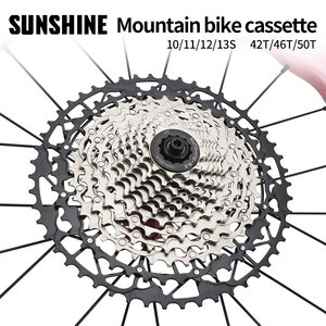 Piñón Libre de Acero Ultraligero SUNSHINE para Bicicleta de Montaña, 10/11/12 Velocidades, 42T/46T/50T Dientes, Cambio de Marchas Grande - Product Image 1