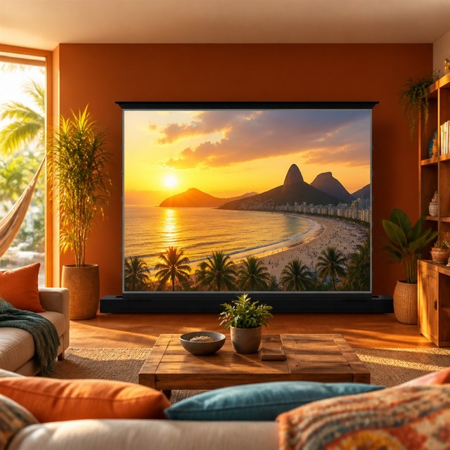 SHENGMU DS-01 100-120 Inch 3C Anti-Speckle ALR Floor Rising Motorized Projector Screen 16:9 4K HD Portable Home Cinema