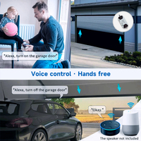 SIXWGH Smart Life - Abrepuertas de Garaje Automático con Control Remoto WiFi, Control por Voz, Compatible con Alexa y Google Home, No Requiere Hub