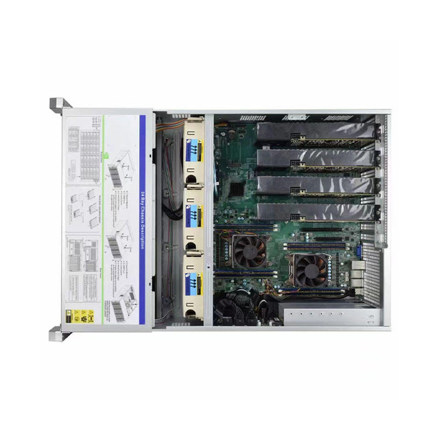 SQC612 4GPU 4U Rackmount Server Xeon E5 2680 V4 4x P40 GPUs 24GB GPU 128GB RAM 1TB Storage AI Deep Learning Workstation