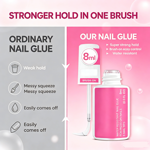 Pegamento para Uñas Superfuerte y No Tóxico para Uñas Postizas, Puntas de Uñas y Uñas Acrílicas (8ml) - Arte de Uñas de Larga Duración - Product Image 3
