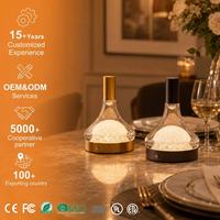 Lampe de table créative moderne minimaliste en forme de bouteille de vin en aluminium, avec batterie intégrée et commande tactile, pour chambre, restaurant, bar