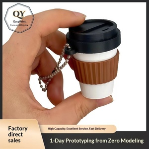 Porte-clés créatif en PLA imprimé en 3D en forme de tasse à café, pendentif pour sac, anti-stress - Product Image 6