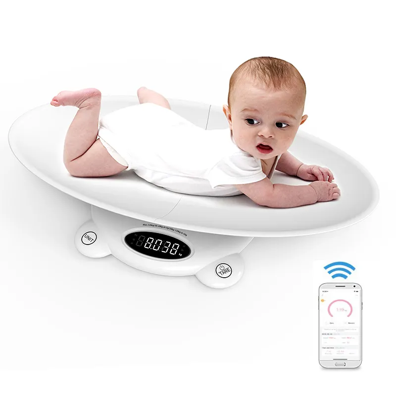 เครื่องชั่งน้ำหนักดิจิทัลสำหรับเด็กทารก,ปรับแต่งได้ฟรี App SDK เตียงนอนเด็กตาชั่งบลูทูธ