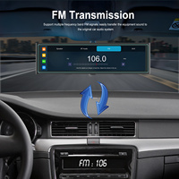 Caméra embarquée Podofo 10,99'' HD double objectif 4K DVR sans fil Carplay/Android Auto IPS WIFI avec vision nocturne, caméras avant/arrière