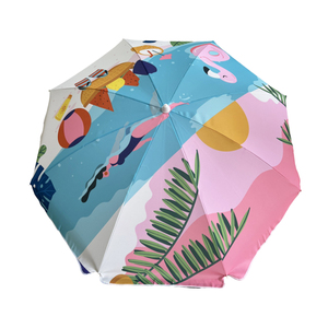 Sombrilla de Playa Portátil de 40 Pulgadas, Revestimiento Plateado Oxford 210D, Resistente al Viento, con Inclinación Ajustable para Piscina al Aire Libre, Venta al Por Mayor - Product Image 4