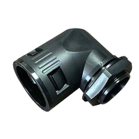 Connecteur de conduit de type coude, haute flexibilité, nylon PA6, résistance à la corrosion, indice de protection IP68, certifié CE ROHS, presse-étoupe