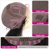Perruque Lace Frontal Wig brésilienne, cheveux naturels vierges, 13x4, avec Baby Hair, Transparent Hd, pour femmes africaines, 100%