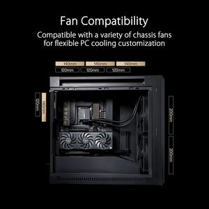 เคสคอมพิวเตอร์ Wholesale ProArt Pa602 E-Atx Full Tower รองรับหม้อน้ำขนาด 420 มม. พัดลมคู่ขนาด 200 มม. สำหรับธุรกิจและเกมมิ่ง สีดำ ผลิตจากเหล็กอัลลอยและพลาสติก - Product Image 6