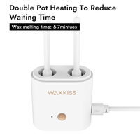 Venta caliente EE. UU. Reino Unido enchufe electrónico depilatorio nariz cera calentador Kit fácil de operar doble Nasal oreja depilación cera calentador conjunto