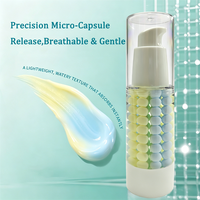 Crème de base équilibrante en forme de capsule, respirante, à libération micro-capsulaire de précision, longue tenue, correction de la couleur, maquillage