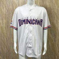 Camiseta de Béisbol de República Dominicana de Alta Calidad, Transpirable, para Deportes, Personalizada con Bordado