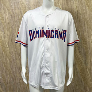 Maillot de baseball de haute qualité de la République dominicaine, respirant, pour le sport et le softball, personnalisable avec broderie. - Product Image 4