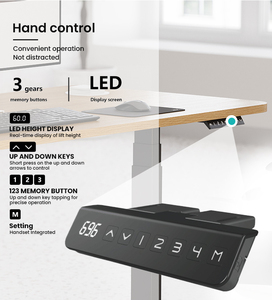 Scrivania Moderna MEET&CO <span class=keywords><strong>in</strong></span> Legno, Regolabile <span class=keywords><strong>in</strong></span> Altezza, Sistema Anti-Collisione, Ampio Piano Rettangolare, Certificata CE per <span class=keywords><strong>Ufficio</strong></span> - Product Image 3