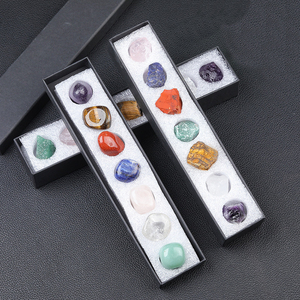 Juego de piedras caídas de cristal pulido Natural, <span class=keywords><strong>Cubo</strong></span> de malaquita de 7 Chakras, Ágata citrina para decoración del hogar Feng Shui de lujo - Product Image 1