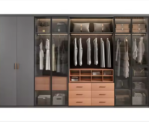 Armario <span class=keywords><strong>Vestidor</strong></span> Personalizado, Muebles Modernos de Lujo, Schlafzimmer Kleider Schrank, Armario Abierto Moderno de Madera para Dormitorio - Product Image 4
