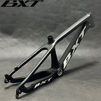 Cadre de VTT BXT 20 pouces ultraléger en fibre de carbone pour frein à disque, roue à câble intérieur pour adolescent, cadre de