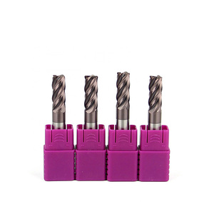 HRC60 Solid Carbide CNC Router Lathe <strong>Tools</strong> 4 <strong>Corner</strong> <strong>Radius</strong> Mill Cutting Flat <strong>End</strong> Mills Coated for Carbon Steel Metal - Product Image 1