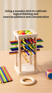 Jouet éducatif multifonctionnel <span class=keywords><strong>en</strong></span> <span class=keywords><strong>bois</strong></span> avec blocs de construction, puzzle, logo personnalisé, boîte de couleur <span class=keywords><strong>pour</strong></span> bébés de 0 à 24 mois - Product Image 4