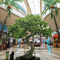 Grand pin artificiel fait main de 2 m, éco-responsable, léger, pour intérieur/extérieur, plante décorative résistante aux UV