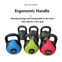 MKAS Vente en gros Nouveau design Équipement de fitness professionnel Kettlebell en caoutchouc avec poignée ergonomique 6LB-40LB Kettlebells colorés