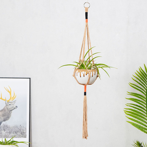 <span class=keywords><strong>Macramé</strong></span> plante <span class=keywords><strong>pot</strong></span> tenture murale décor artisanat décor à la maison <span class=keywords><strong>macramé</strong></span> plante cintres boho jardin décor - Product Image 2
