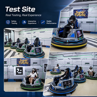 MR VR Bumper Car, Juego Interactivo de Diversión en Interiores con Pantalla LED y Joystick Doble para Centros de Entretenimiento Familiar y de Arcade