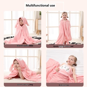 Usine Kangobaby Peignoir à capuche personnalisé pour bébé Couverture en mousseline épaississante Poncho pour enfants <span class=keywords><strong>Serviette</strong></span> de plage pour bébé - Product Image 3