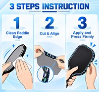 Bande de protection pour bord de raquette de pickleball avec design graffiti personnalisé, film de protection en PU pour raquette, autocollant de protection anti-rayures