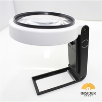 TH-7018A LED Illuminated Magnifier Folding Handheld Standing Magnifying Glass for Reading Repair Craft