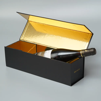 Custom Logo Luxury Brandy Glass Bottles Gift Paper Box Recyclable Champagne Red Wine Packaging Rigid Box