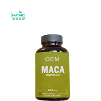 Cápsulas de Raíz de Maca de Alta Calidad de Marca Privada OEM Sin Aditivos, Suplemento de Raíz de Maca Negra, Roja y Amarilla
