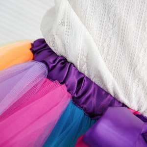 En gros Jupe d'été arc-en-ciel, Tutu arc-en-ciel, Tutu pas cher, Tutu à volants, Jupe courte de danse et de ballet pour filles - Product Image 2