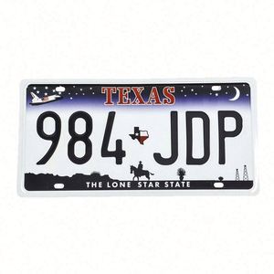 ป้ายทะเบียนรถยนต์แบบพิมพ์ตัวอักษรแบบ Letterpress ชุบทอง รุ่น USA คุณภาพสูง ราคาถูก ผลิตตามสั่ง - Product Image 1