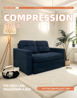 Canapé-lit modulaire moderne de luxe, garnissage en éponge compressée sous vide, meubles pour salon d'appartement