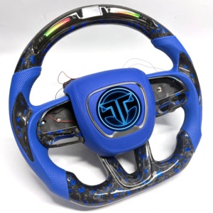 Volant en fibre de carbone forgée pour <span class=keywords><strong>Dodge</strong></span> Charger Challenger Hellcat Charger Durango SRT <span class=keywords><strong>RT</strong></span> GT, accessoires de voiture - Product Image 2