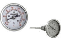 Termometer Bimetal Industri 63mm 100mm 150mm Bagian Belakang & Bawah, Pengukur Suhu Dial Termometer, Semua Bahan Stainless