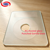 Custom AG Frosted Gorilla Glass for Vehicle Instrument Panel, Polished Edge Laser Hole, Factory Wholesale