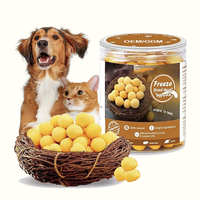 Golosinas para Mascotas de Marca Privada, Altas en Proteínas, Huevos de Codorniz Liofilizados en Cubos, Golosinas para Perros y Gatos, Galletas, Bocadillos de Yema de Huevo de Codorniz para Mascotas