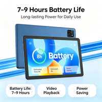 Tablet Android 10.1 Inci Casing Metal Laris Manis, Ringan, Octa Core, 24+128GB, Daya Tahan Baterai Lama, Kamera Ganda, GPS