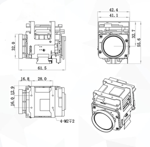 Module de caméra optique miniature 2MP 10X avec vision nocturne, Ultra Starlight, pour cardan de drone |   Conforme à la NDAA - Product Image 4