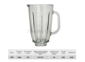 Tapa de Vidrio Reforzada y Engrosada A45 para Licuadora, Diseño Sellado a Prueba de Fugas, Repuesto para Licuadoras de Alta Potencia de Sobremesa - Product Image 4