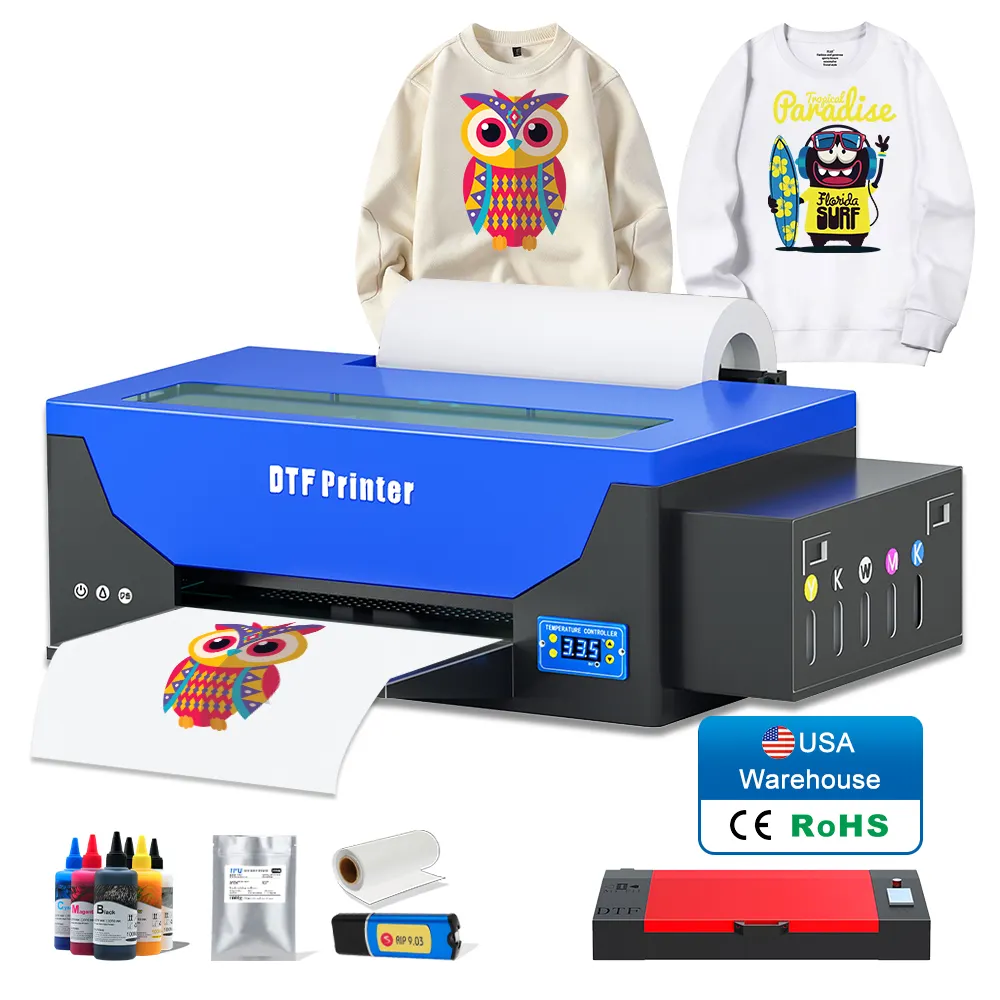 A3 Größe T-Shirt Drucker Maschine dtf Tinten strahl drucker Wärme übertragung PET Film Transfer DTF Drucker R1390 a3 Druck