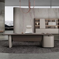 Muebles Grands, Escritorio Ejecutivo Rectangular Moderno, Ergonómico y de Lujo, Conjunto de Escritorio de Alta Gama para CEO, Gerente, Jefe de Oficina