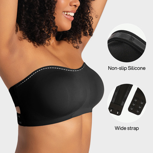 <span class=keywords><strong>Soutien</strong></span>-<span class=keywords><strong>gorge</strong></span> <span class=keywords><strong>bandeau</strong></span> <span class=keywords><strong>sans</strong></span> armatures en gelée, uni, doux, à bretelles croisées au dos, <span class=keywords><strong>sans</strong></span> couture, avec fermeture latérale, antidérapant, pour femme, usage quotidien - Product Image 2
