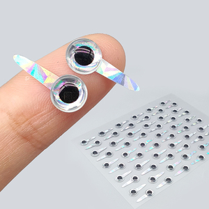 6mm Holographische Fischaugen mit Laschen, 60 Stück, Wasserdicht, UV-Beständig, Bionische Augen für Fliegenbinden, Streamer, Köderfische, DIY-Köderherstellung - Product Image 1