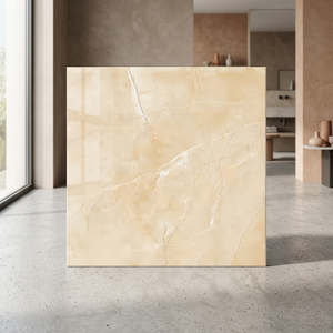 Habana Silver 600x600mm Glossy Porcelain Floor Tiles Marble Look Polished Interior Finish - Product Image 4